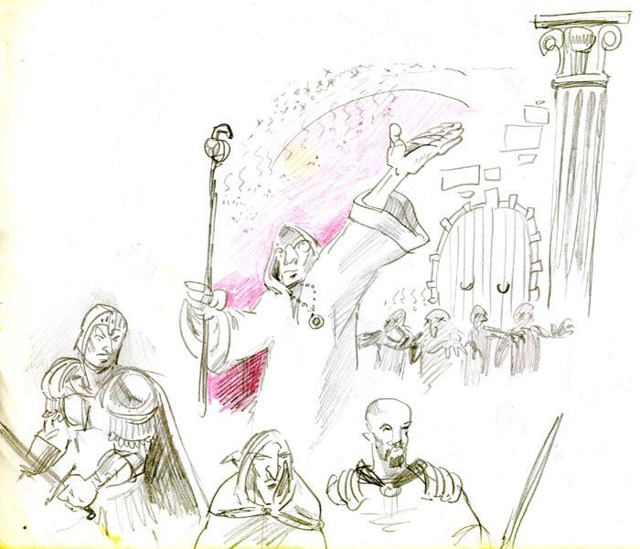 Men working at a desk